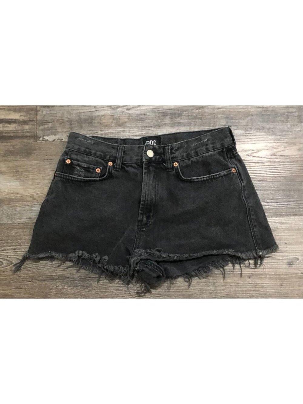 BDG by Urban Outfitters Black Size 29 high-rise Raw Hem Jean Shorts